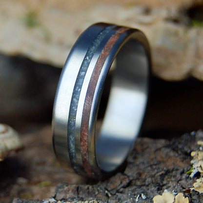 CALIFORNIA OYSTER | Oyster Shells & Carmel CA Beach Sand - Unique Wedding Ring - Wedding Ring - Minter and Richter Designs