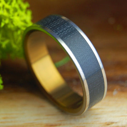 CARBON FIBER BRONZE | Men's Carbon Fiber & Titanium Wedding Ring - Minter and Richter Designs