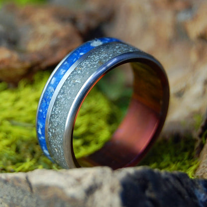 Carolina in My Mind | Holden Beach NC Sand and Titanium Wedding Ring - Minter and Richter Designs