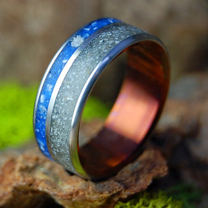 Carolina in My Mind | Holden Beach NC Sand and Titanium Wedding Ring - Minter and Richter Designs