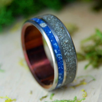 Carolina in My Mind | Holden Beach NC Sand and Titanium Wedding Ring - Minter and Richter Designs