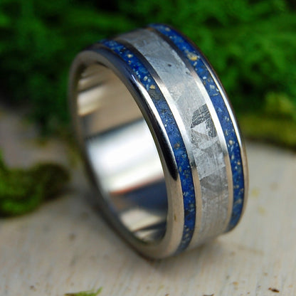 Carolina Meteorite | Men's Meteorite, Outer Banks Beach Sand, & Titanium Wedding Ring