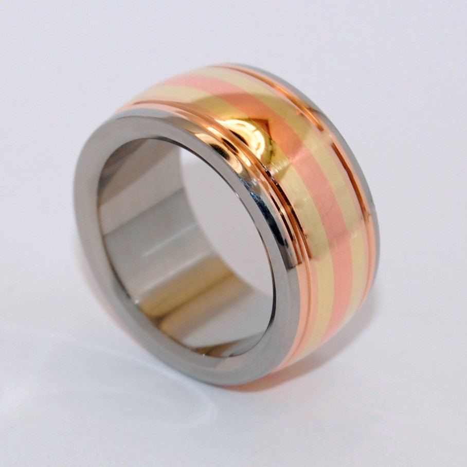 Cat's Cradle | Men's Copper, Bronze & Titanium Wedding Ring - Minter and Richter Designs