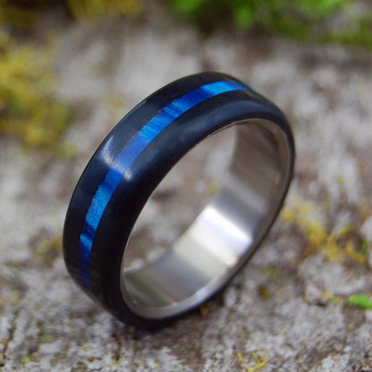 CENTER OF MY GALAXY | Size 10 At 6.4mm | Resin | Unique Wedding Band | On Sale - Minter and Richter Designs