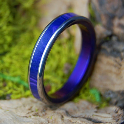 CHAROITE WONDERKIN | Charoite & Titanium Women's Wedding Ring - Minter and Richter Designs