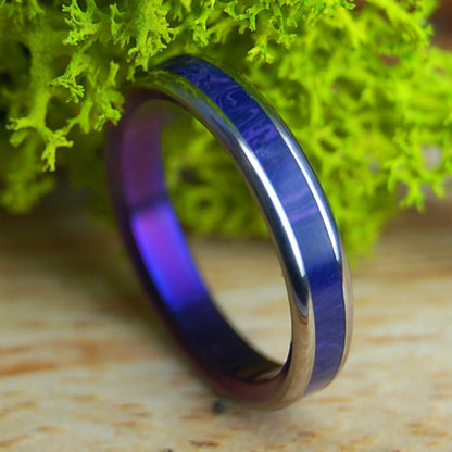 CHAROITE WONDERKIN | Charoite & Titanium Women's Wedding Ring - Minter and Richter Designs