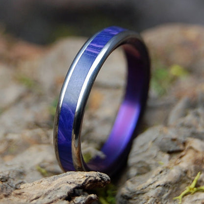 CHAROITE WONDERKIN | Charoite & Titanium Women's Wedding Ring - Minter and Richter Designs