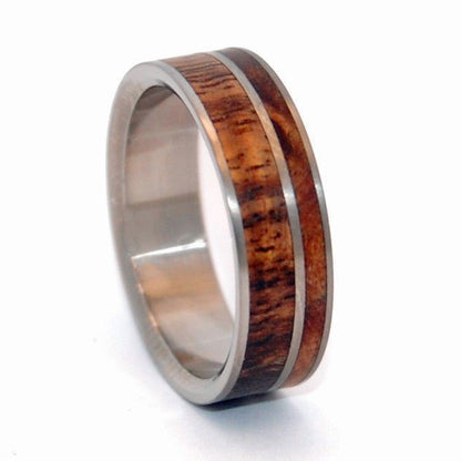 Come Together | Men's Koa Wood, Maple Wood & Titanium Wedding Ring - Minter and Richter Designs