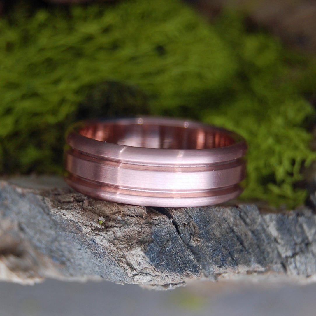 Copper Time | Men's Pure Copper Wedding Ring - Minter and Richter Designs