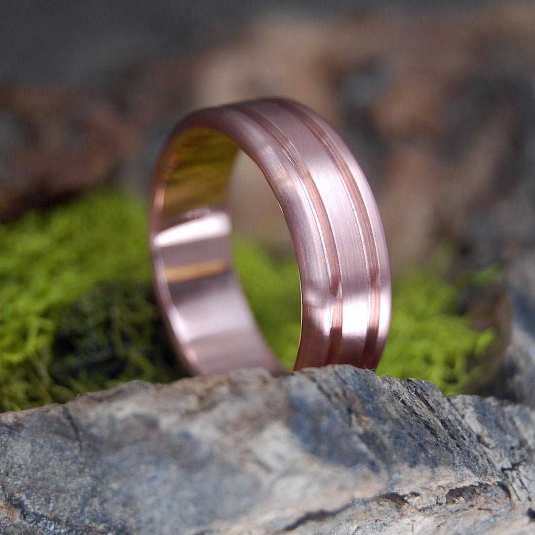 Copper Time | Men's Pure Copper Wedding Ring - Minter and Richter Designs