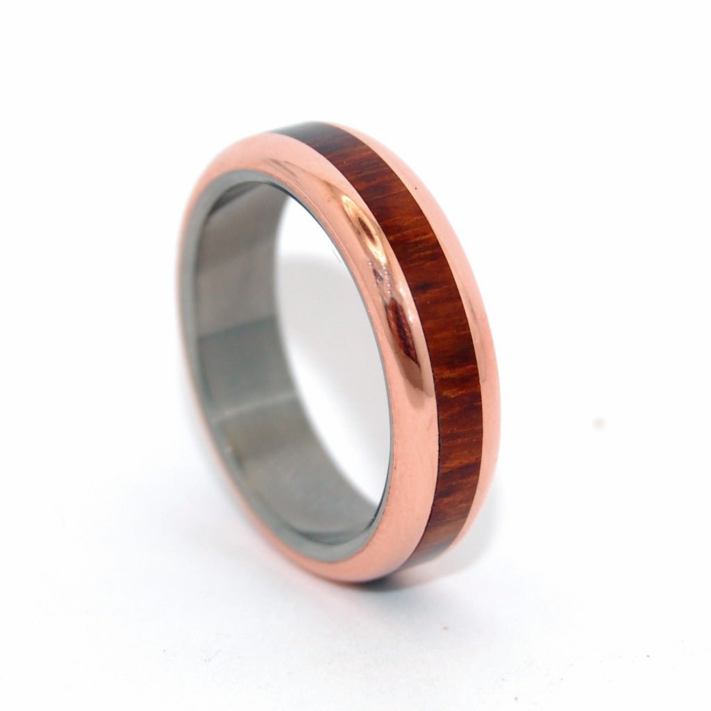 Copper Wood Triumph | Men's Snake Wood, Copper & Titanium Wedding Ring - Minter and Richter Designs