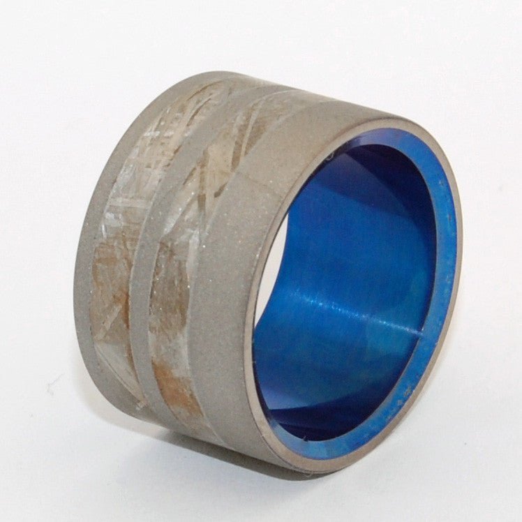 Cosmic Wanderer | Men's Meteorite & Titanium Wedding Ring - Minter and Richter Designs