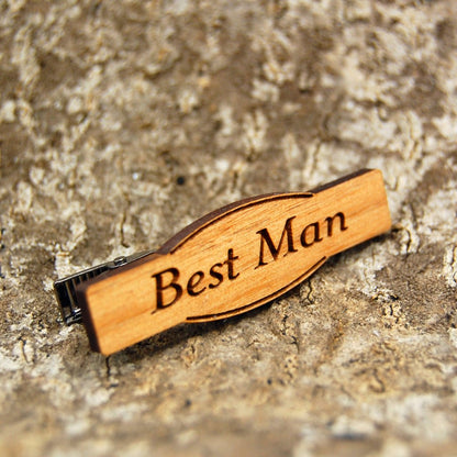 Customizable Alder Wood Tie Bar - Minter and Richter Designs