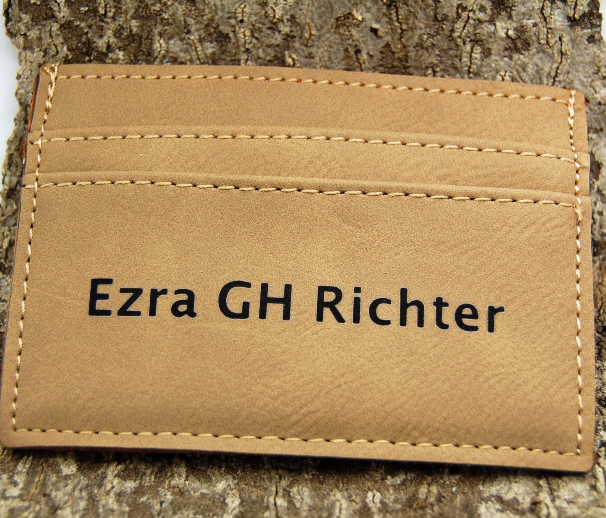 Customizable Rawhide Leatherette Wallet And Money Clip - Minter and Richter Designs