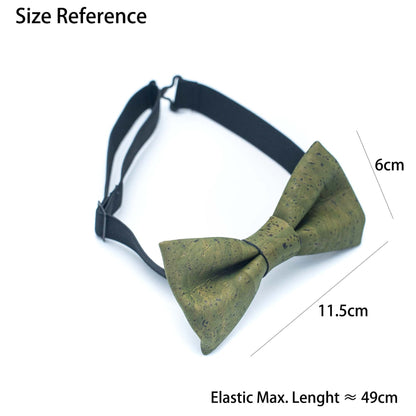 Dark Green Smart Cork Bow - Tie - Handmade Bow Tie - Groomsmen Gift - Minter and Richter Designs