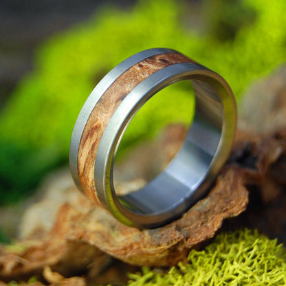 Dark Maple | Size 6.25 At 6.5mm | Unique Wedding Band | On Sale - Minter and Richter Designs