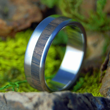 DARK OLIVE | Men's Dark Olive Wood & Titanium Wedding Ring - Minter and Richter Designs