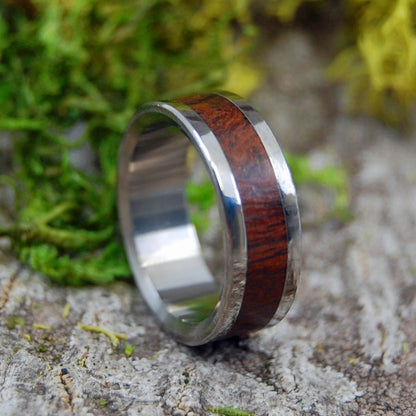Desert Rose | Size 5 At 6.4mm | Buckeye Wood | Unique Wedding Band | On Sale - Minter and Richter Designs