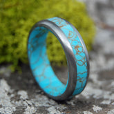 TIBETAN TURQUOISE | SIZE 10 AT 7MM | TURQUOISE | Unique Wedding Rings | On Sale - Minter and Richter Designs