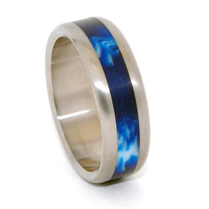 EARTH | Men's Vintage Resin & Titanium Wedding Ring – Minter and ...
