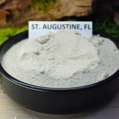 ETERNALLY OUR BEACH FLUSH | St. Augustine Beach Sand, Turquoise & Titanium Wedding Ring - Minter and Richter Designs