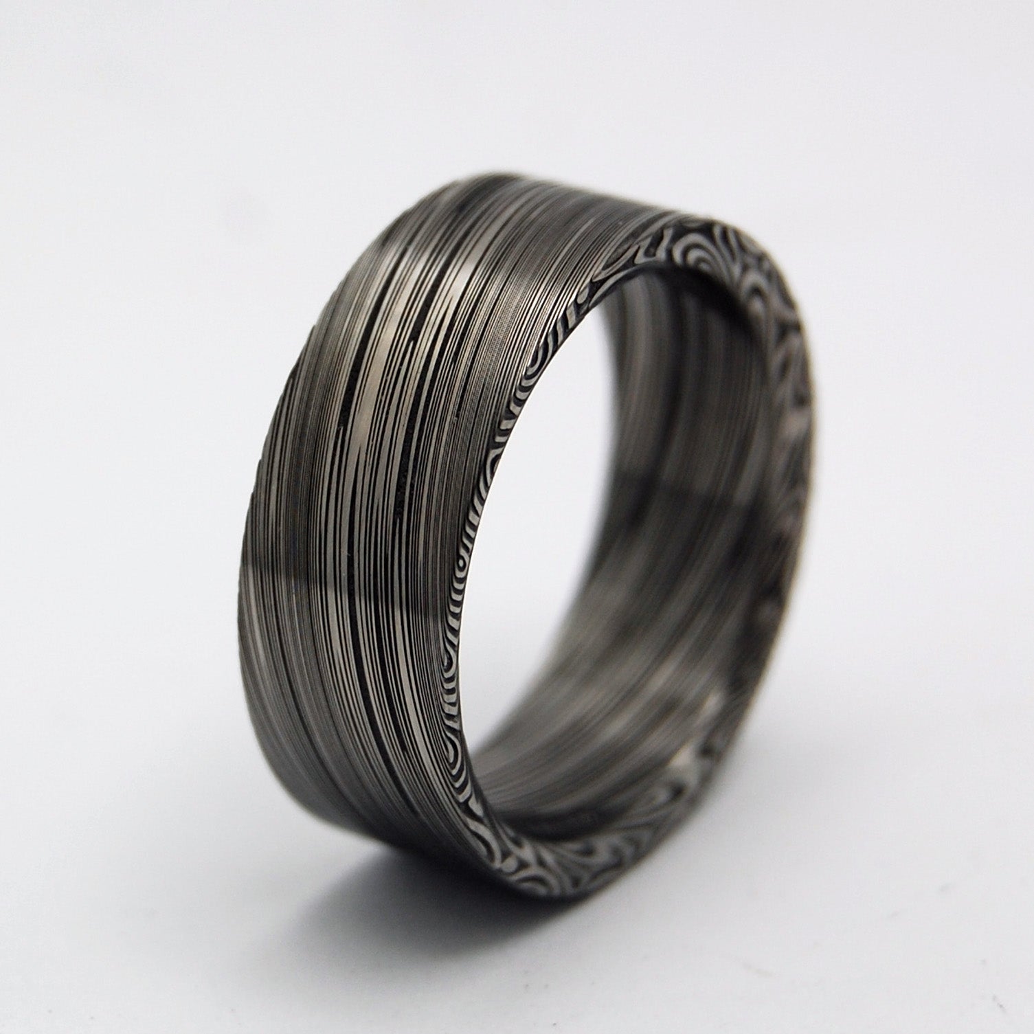 Everest | Men's Damasteel & Titanium Wedding Ring - Minter and Richter Designs