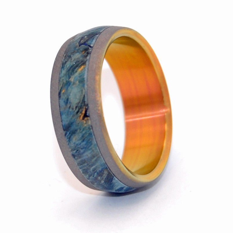 Every Drop | Men's Box Elder Wood & Titanium Wedding Ring - Minter and Richter Designs