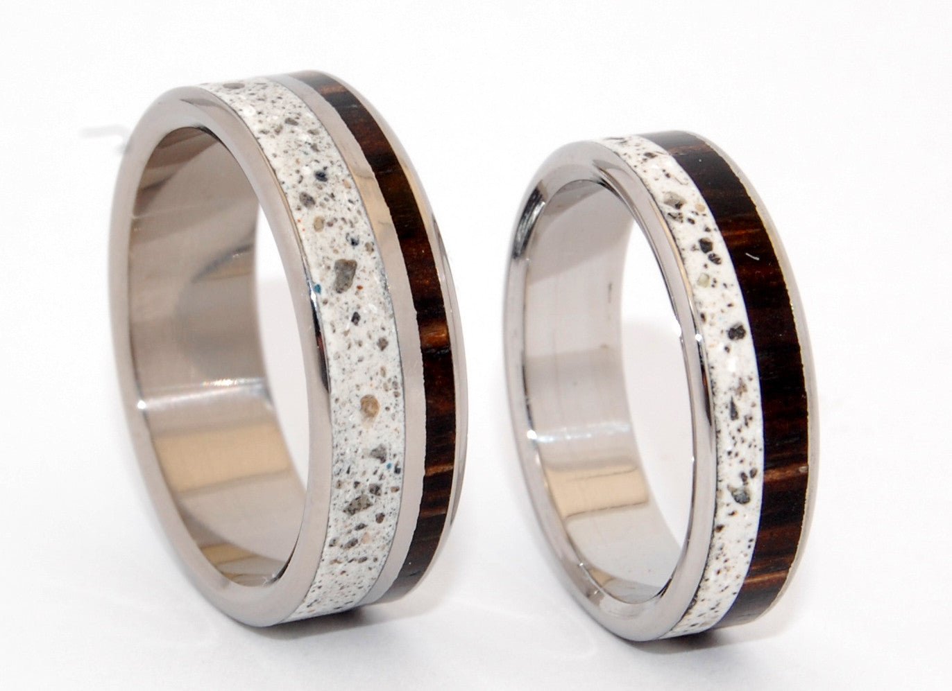 Faith & Truth | Beach Sand & Palm Tree Wood Wedding Ring - Unique Wedding Ring - Minter and Richter Designs