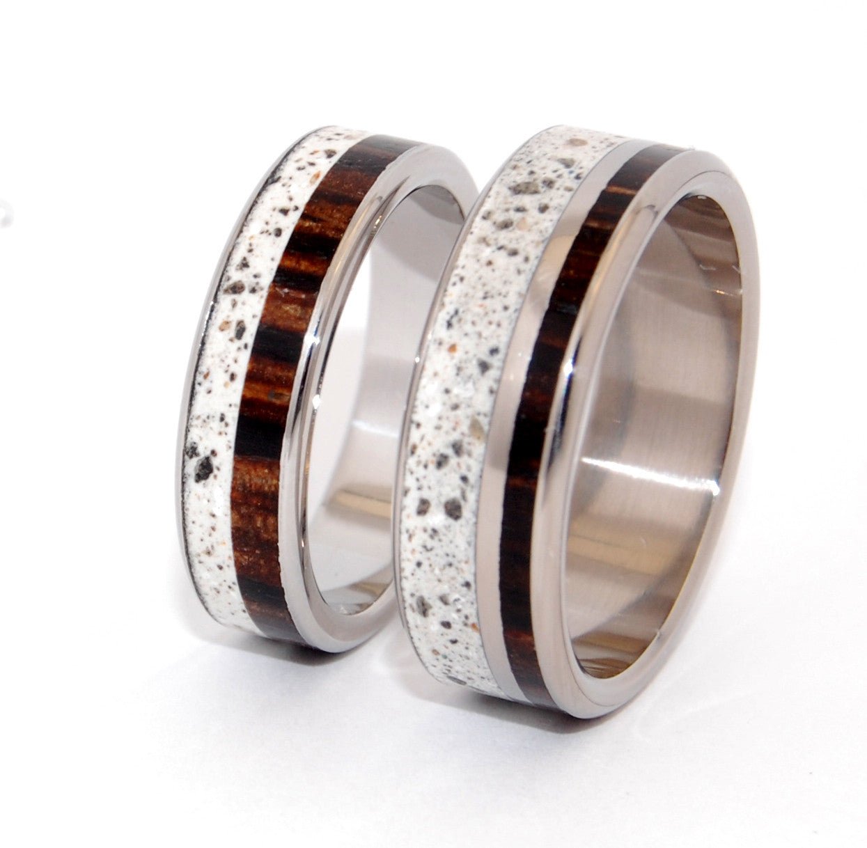 Faith & Truth | Beach Sand & Palm Tree Wood Wedding Ring - Unique Wedding Ring - Minter and Richter Designs