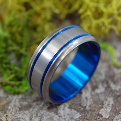 FLARED ALMA MATER | Size 13 At 9.5mm | Titanium Wedding Ring | On Sale - Minter and Richter Designs