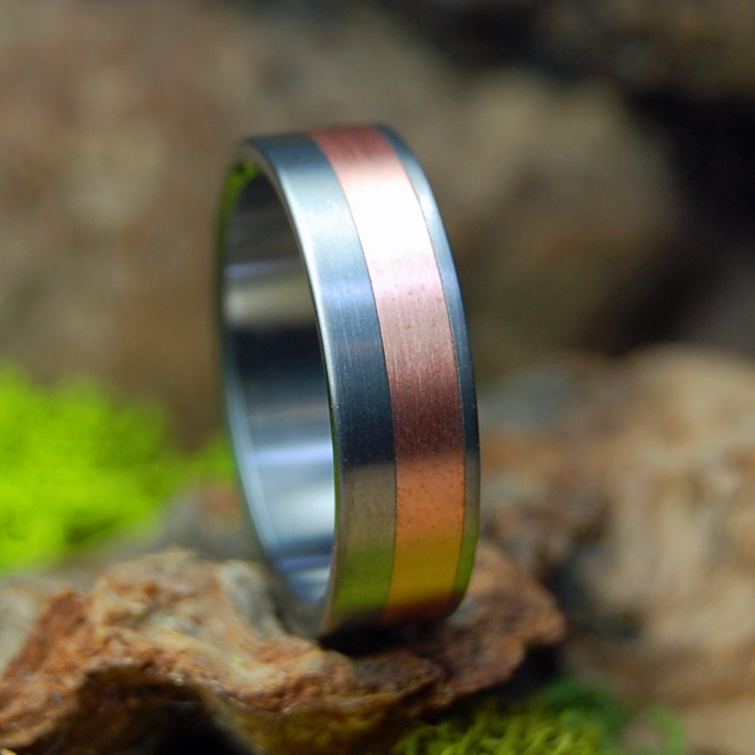 Flat Coppersmith | Men's Copper & Titanium Wedding Ring - Minter and Richter Designs