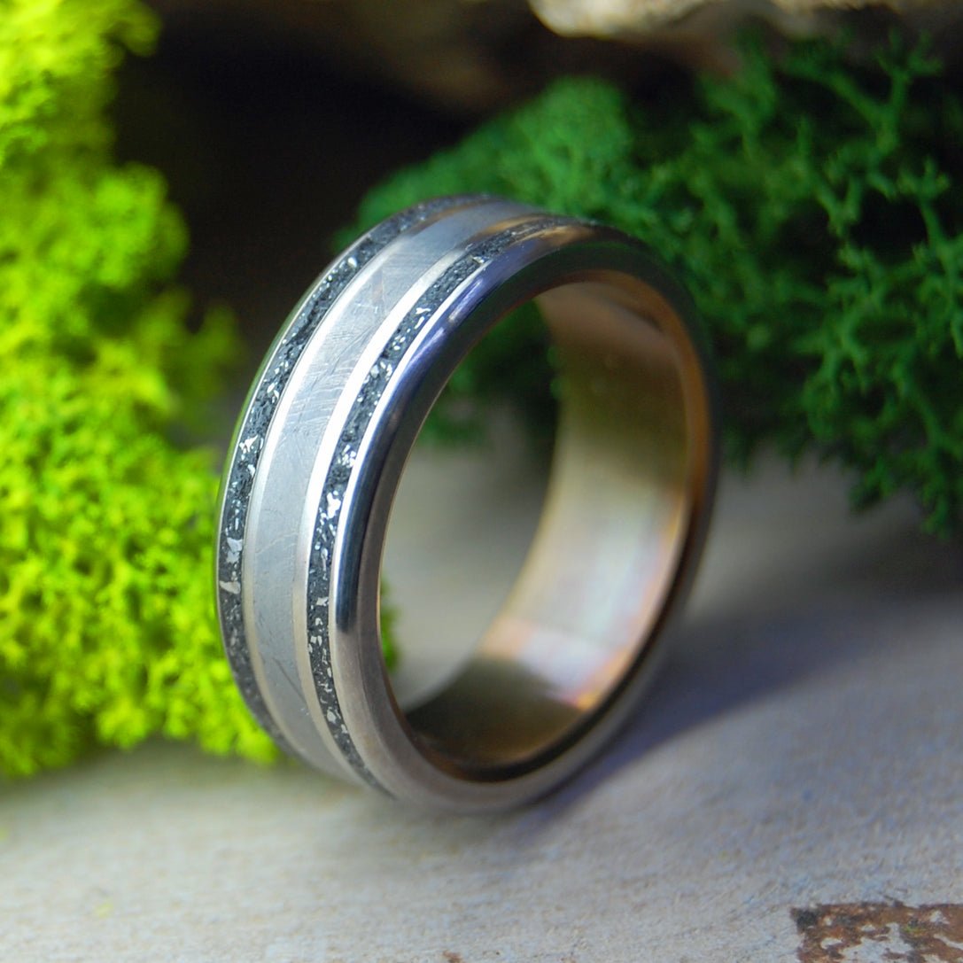 Ford Truck F250 Car Parts And Meteorite | Men's Car Engine Parts, Meteorite & Titanium Wedding Ring - Minter and Richter Designs