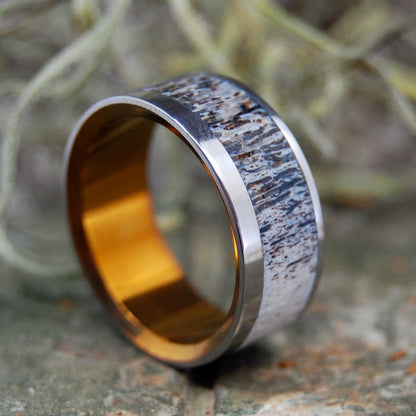 Found Moose Antler | Men's Moose Antler & Titanium Wedding Ring - Minter and Richter Designs