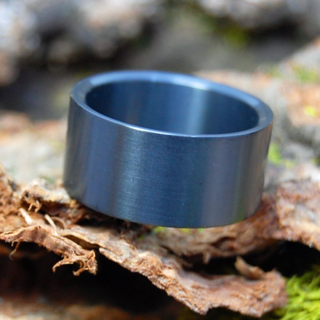 FUSION 4000 | Men's Zirconium & Black Wedding Ring - Minter and Richter Designs