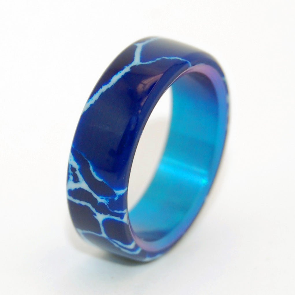 Goblin Ore | Men's Cobalt Stone & Titanium Wedding Ring - Minter and Richter Designs