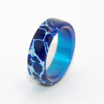 Goblin Ore | Men's Cobalt Stone & Titanium Wedding Ring - Minter and Richter Designs