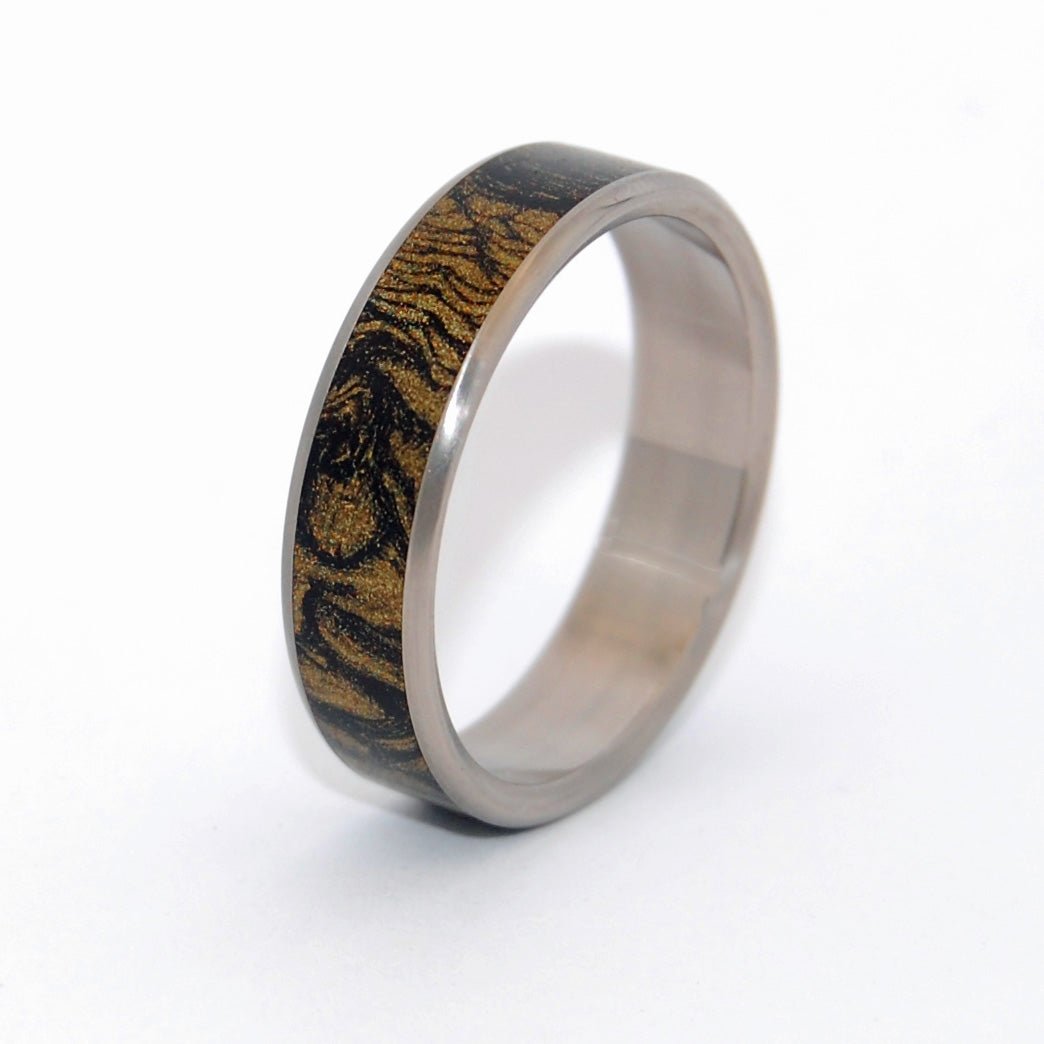 Golden Heart | Men's Mokume Gane Wedding Ring - Minter and Richter Designs