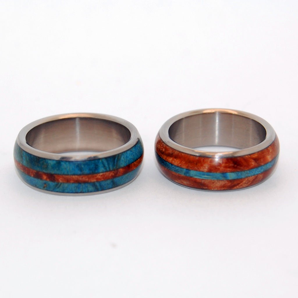 Halo | Maple Wood & Titanium - Unique Wedding Ring - Wedding Ring Set - Minter and Richter Designs