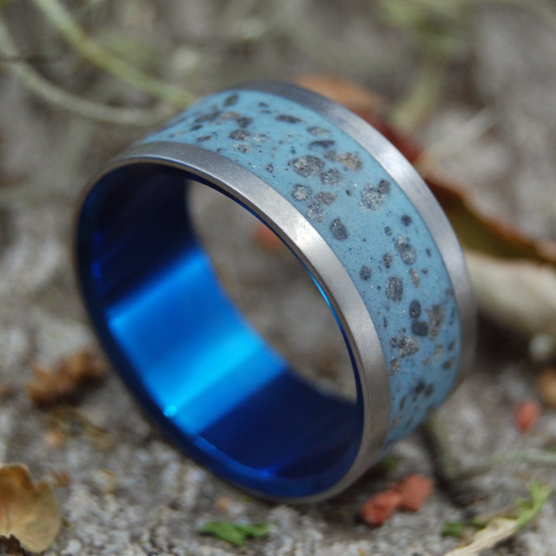 Heroes Of Iwo Jima | Men's Iwo Jima Beach Sand & Titanium Wedding Ring - Minter and Richter Designs