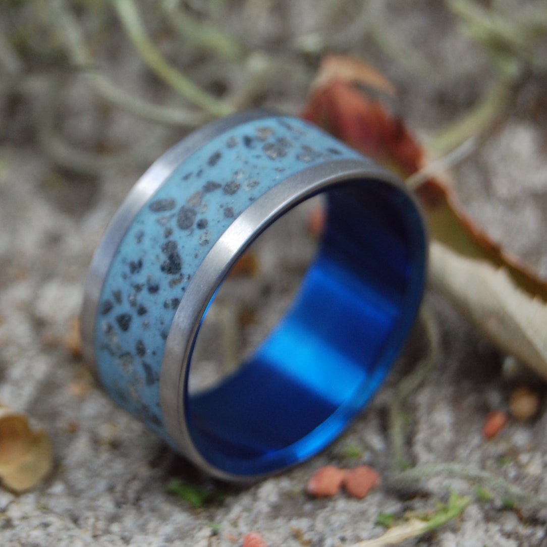 Heroes Of Iwo Jima | Men's Iwo Jima Beach Sand & Titanium Wedding Ring - Minter and Richter Designs