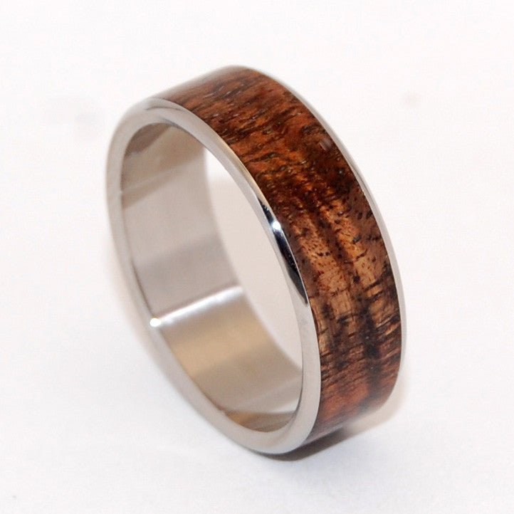 Hidden Forest | Men's Hawaiian Koa Wood & Titanium Wedding Ring - Minter and Richter Designs