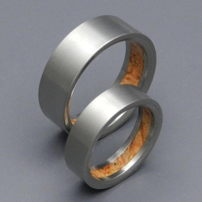 Humble Elder | Brown Box Elder Wood & Titanium - Unique Wedding Ring - Titanium Wedding Ring - Minter and Richter Designs