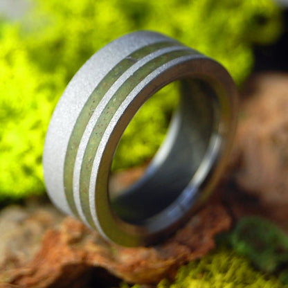 HUMBLE SAVAGE SOUL | Men's Box Elder Wood, Marijuana & Titanium Wedding Ring - Minter and Richter Designs