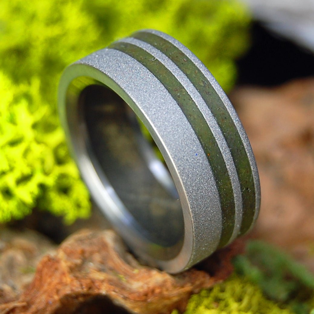 HUMBLE SAVAGE SOUL | Men's Box Elder Wood, Marijuana & Titanium Wedding Ring - Minter and Richter Designs
