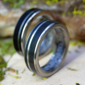 HUMBLE MAN OF THE LAND | Moose Antler & American Bison Horn - Unique Wedding Rings - Minter and Richter Designs