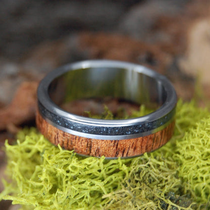 Icelandic Night | Size 9.75 At 8mm | Icelndic Lava | Unique Wedding Ring | On Sale - Minter and Richter Designs