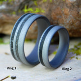 ICELAND TO OREGON AND BACK AGAIN | Icelandic Lava & Astoria Oregon Beach Sand - Unique Wedding Rings - Minter and Richter Designs