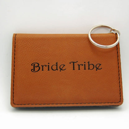 Id/Card Holder Key Chain - Bridal Party Gift - Free Personalization - Minter and Richter Designs
