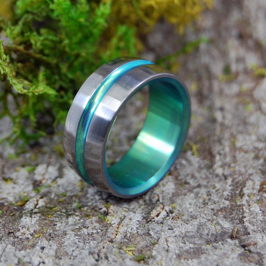 INSPIRED BY GREEN | Size 7.5 At 7.9mm | Titanium Wedding Ring | On Sale - Minter and Richter Designs