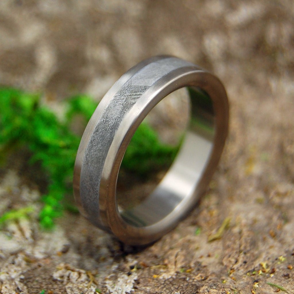 Iron Warrior | Men's Meteorite & Titanium Handcrafted Wedding Ring - Minter and Richter Designs